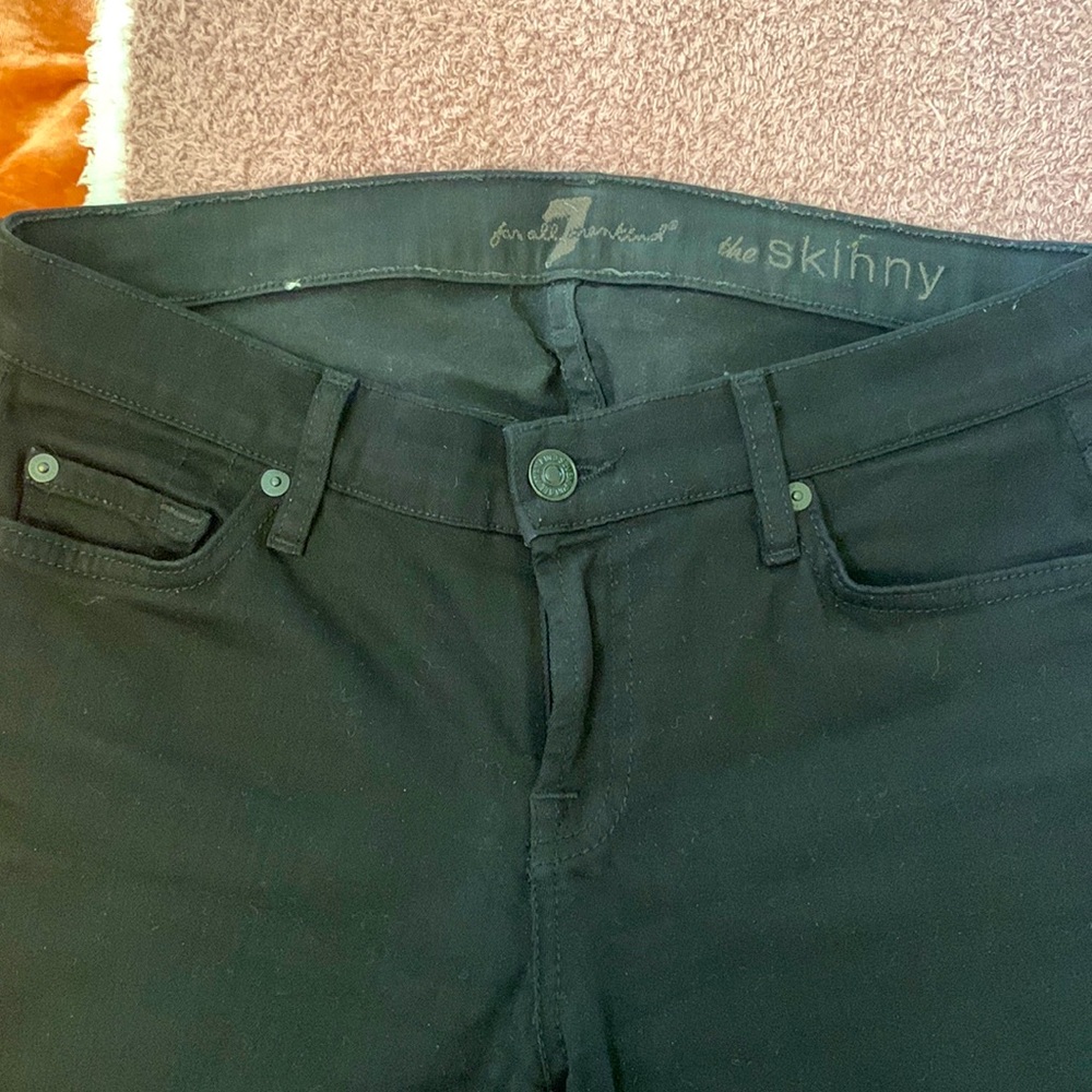 7 for all mankind classic skinny jeans in black